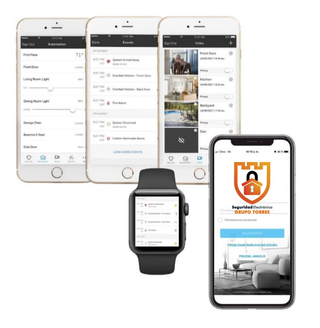 aplicacion móvil (app) para sistema de alarma contra robo o intrusión
